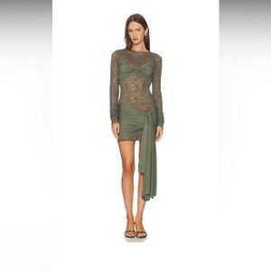 Lioness lace olive dress NWT